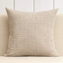 Navy & charcoal corduroy corn grain cushion cover living room set by Decorbites