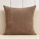 Navy & charcoal corduroy corn grain cushion cover living room set by Decorbites