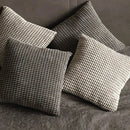 Navy & charcoal corduroy corn grain cushion cover living room set by Decorbites