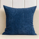 Navy & charcoal corduroy corn grain cushion cover living room set by Decorbites