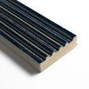 Navy Leather Fluted Glazed Terracotta Tiles 2 1/4x7 9/16