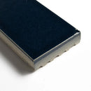 Navy Leather Subway Glazed Terracotta Tiles 2 1/4x7 9/16