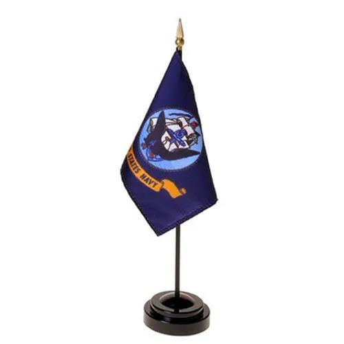 Navy Stick Flag 4"x6" | Made in USA, photo 2 of 2