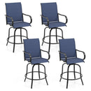 2 Pieces 360 Rotating Bar Stool Set with Armrests for Patio by LJGDeals