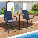 2 Pieces 360 Rotating Bar Stool Set with Armrests for Patio by LJGDeals