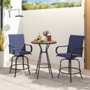 2 Pieces 360 Rotating Bar Stool Set with Armrests for Patio by LJGDeals