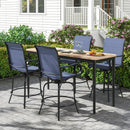 2 Pieces 360 Rotating Bar Stool Set with Armrests for Patio by LJGDeals