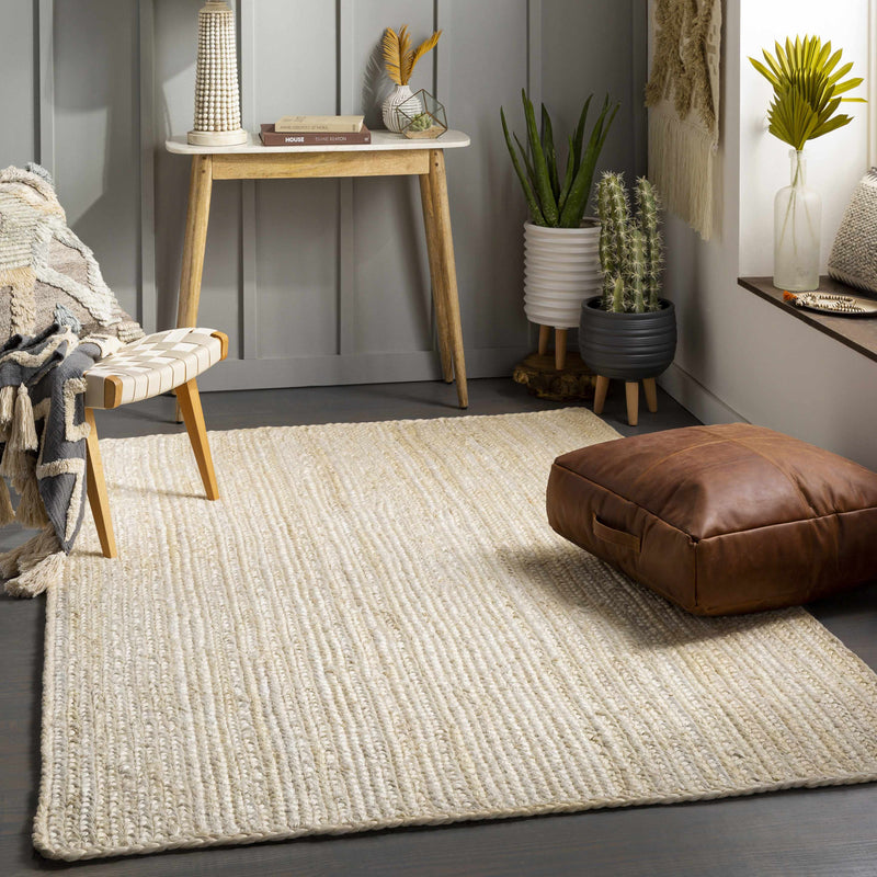 Cream Pangnirtung Jute Braided Area Rug