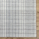 Nissa Gray Blue Checkered Wool Rug