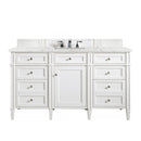 James Martin Brittany 60" Single Bathroom Vanity, Bright White