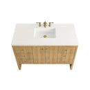 James Martin Hudson 48" Single Bathroom Vanity, Light Natural Oak