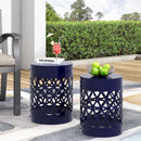 Outdoor Metal Set of 2 End Table