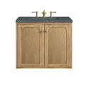 James Martin Laurent 30" Dual Mount Single Bathroom Vanity, Light Natural Oak
