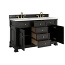 James Martin Brookfield 60" Double Bathroom Vanity, Black Onyx