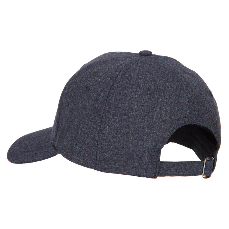 6 Panel Structured Heather Suiting Cap