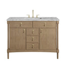 James Martin Kinnsden 48" Single Bathroom Vanity, Weathered Oak