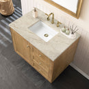 James Martin Laurent 36" Dual Mount Single Bathroom Vanity, Light Natural Oak