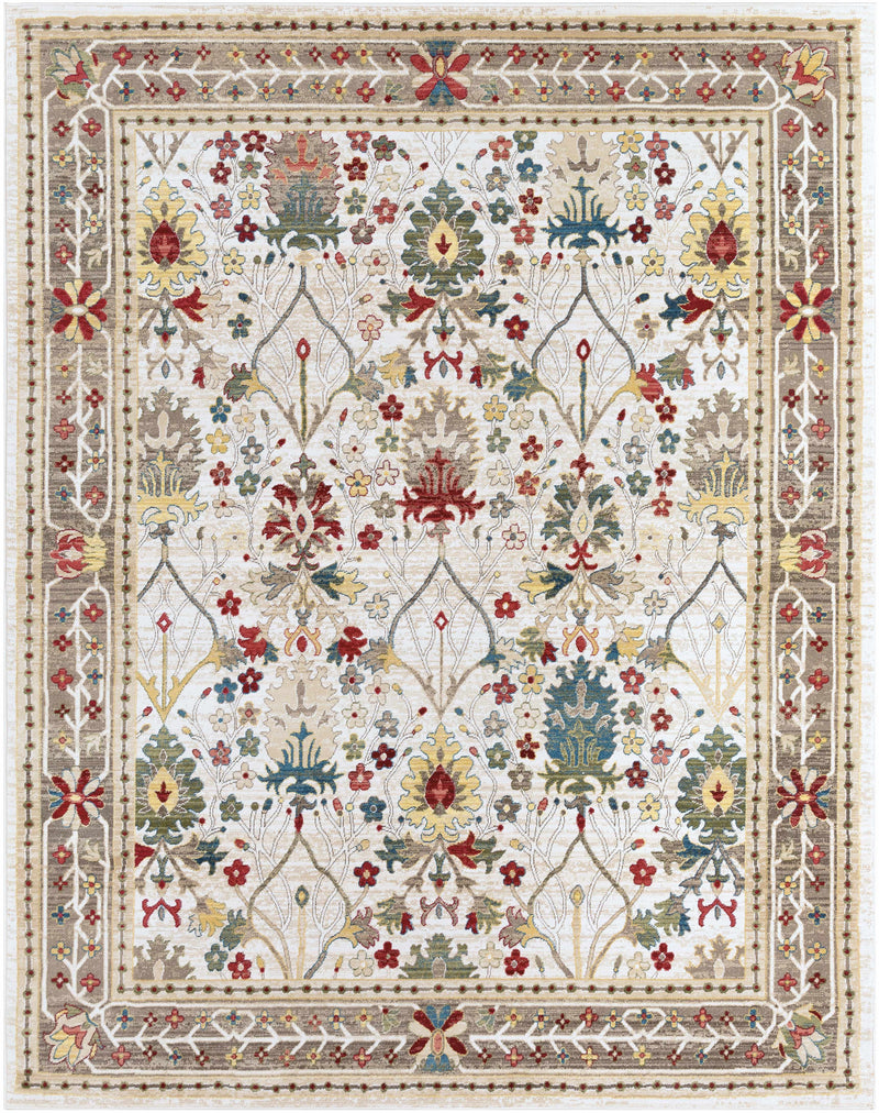 Neola White/Brown Oushak Rug
