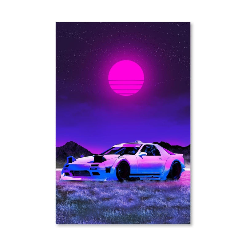 Neon Moon Racer Canvas