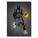 GobekUsa Neon Sports Stars Wall Art Print