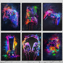 GobekUsa Neon Video Game Posters for Gamer Room