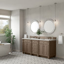 James Martin Bristol 72" Double Bathroom Vanity, Whitewashed Walnut
