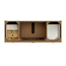 James Martin Laurent 60" Dual Mount Single Bathroom Vanity, Honey Oak