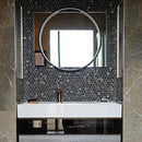 Nero Marquina Anti Slip Hexagon Glass Mosaics 11 3/4x11 1/2