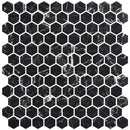 Nero Marquina Anti Slip Hexagon Glass Mosaics 11 3/4x11 1/2