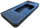 Nero Marquina Black Marble Hand Carved Fluted Wall Mount Sink 48 X 20
