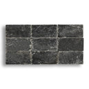 Nero Marquina Premium Tumbled Marble Tiles 3x6