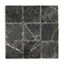 Nero Marquina Premium Tumbled Marble Tiles 4x4