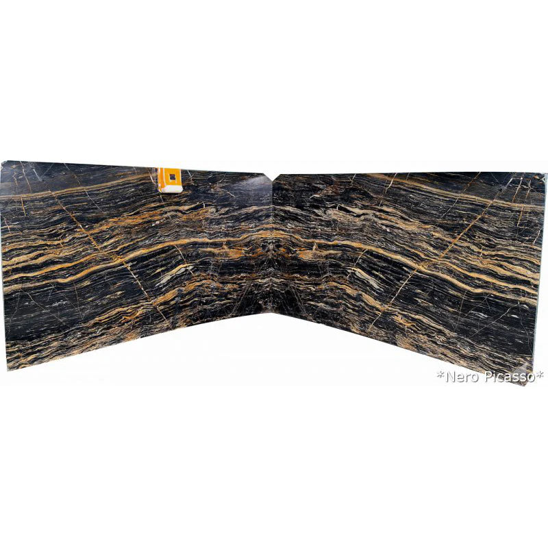 Nero Picasso Bookmatching Polished Marble Slab