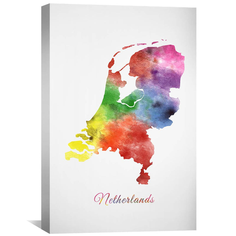 Netherlands Rainbow Canvas