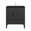 James Martin Myrrin 30" Single Bathroom Vanity, Carbon Oak