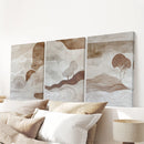 Wabi Sabi Line Art Set of 3 Prints. Earth Tones Landscape by Wall Art Set