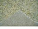 Neutral Beige and silver 8x10 Traditional Antique Finish Hand knotted Wool Area Rug by The Rug Decor