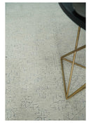 Neutral Contemporary 8x10 Medallion Beige 8x10 Hand knotted wool area rug