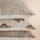 Niva Floral Block Printed Pillow Cover | Sage Green