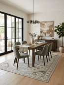 Hand Knotted Traditional Wool Area Rug in Ivory Brown and Gray