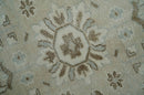 Hand Knotted Traditional Wool Area Rug in Ivory Brown and Gray