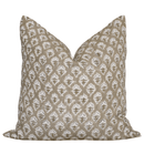 Rhea Floral Block Printed Pillow Cover | Mustard by Apartment No.3