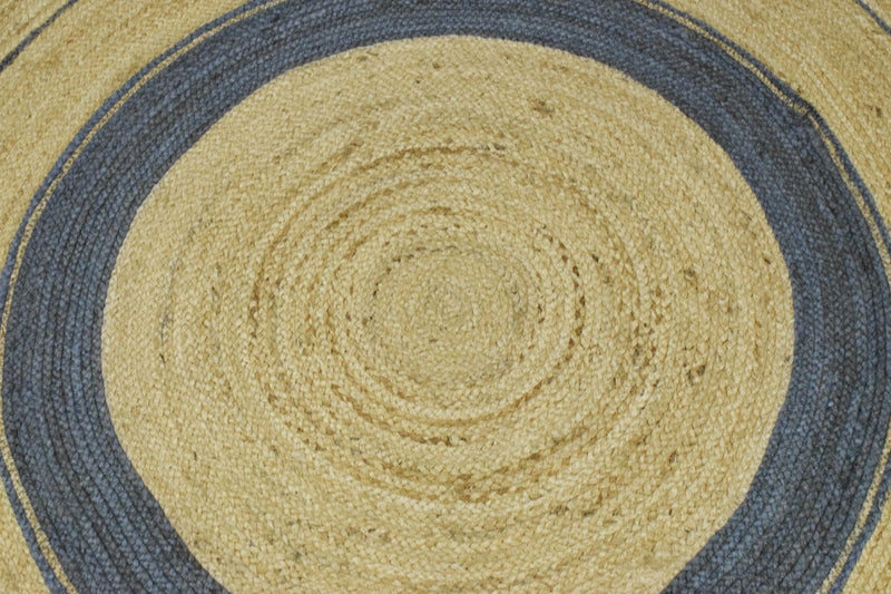 100% ALL NATURAL FIBER HAND BRAIDED BOHO ROUND JUTE RUG | JR25R