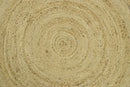 100% ALL NATURAL FIBER HAND BRAIDED BOHO WHITE ROUND JUTE RUG | JR4