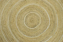 100% ALL NATURAL FIBER HAND BRAIDED BOHO ROUND JUTE RUG | JR5
