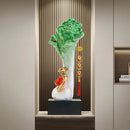 GobekUsa Cabbage Ornament: New Chinese Style Boss Office Decoration for Desktop or Wine Cabinet