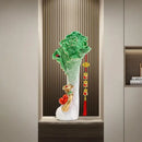 GobekUsa Cabbage Ornament: New Chinese Style Boss Office Decoration for Desktop or Wine Cabinet