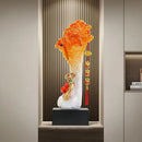 GobekUsa Cabbage Ornament: New Chinese Style Boss Office Decoration for Desktop or Wine Cabinet