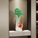 GobekUsa Cabbage Ornament: New Chinese Style Boss Office Decoration for Desktop or Wine Cabinet