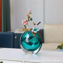 GobekUsa Enamel Small Ornaments & Glass Vases: New Chinese Style Home Decor for Living Room
